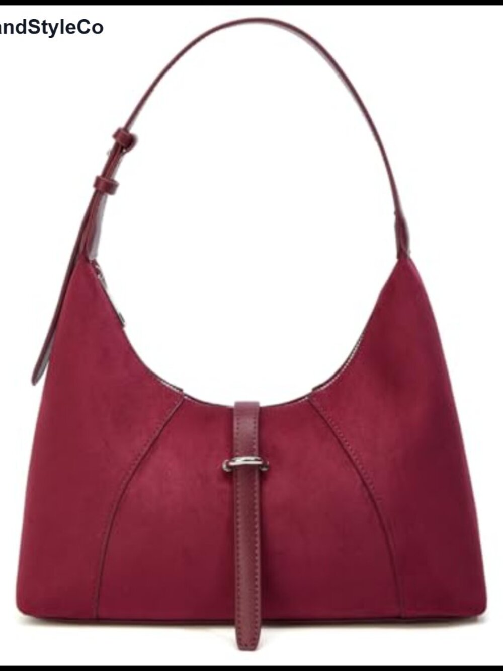Vintage Faux Suede Dumpling Crossbody Shoulder Bag